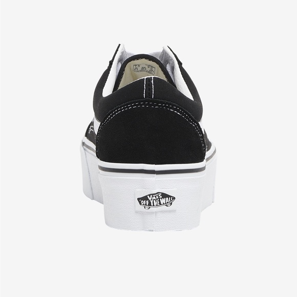 Vans Black and White Platform Sneakers - Picture 5 of 11